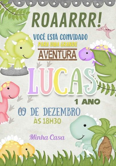 Convite Virtual - Dino Baby 08