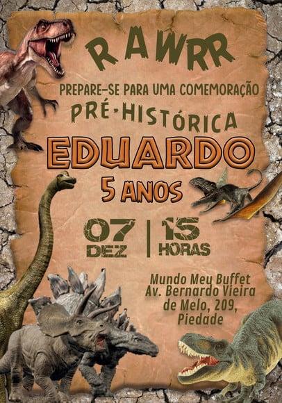 Convite Virtual - Dinossauro 05