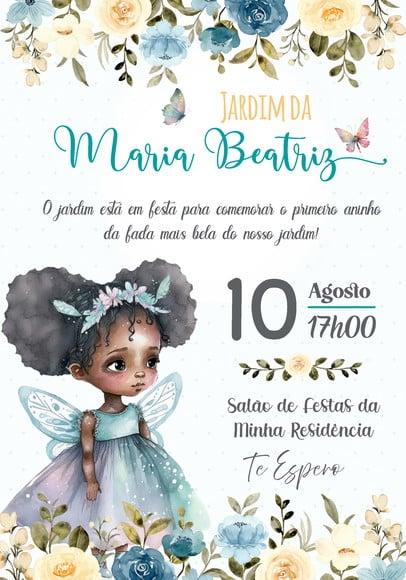 Convite Virtual - Fada Negra - Jardim