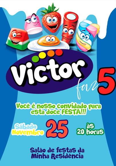 Convite Virtual - Fini Azul