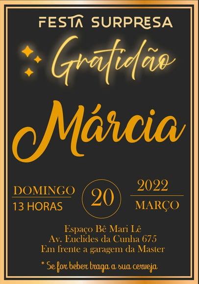 Convite Virtual - Gratidão (dourado)