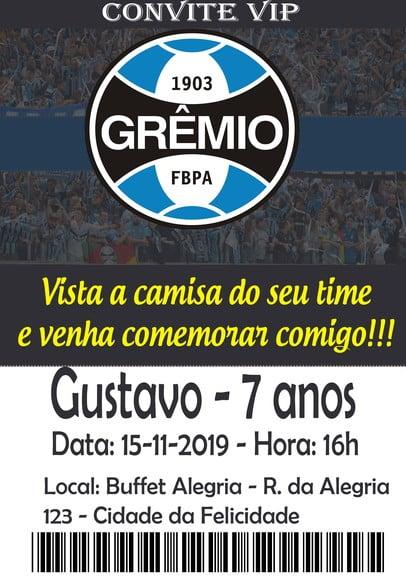 Convite Virtual - Gremio