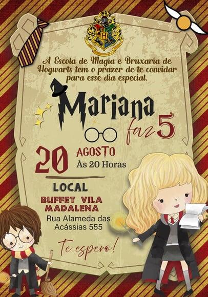 Convite Virtual - Harry Potter Vii