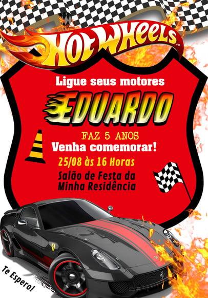 Convite Virtual - Hot Wheels 04