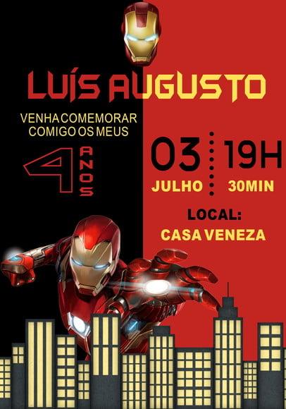 Convite Virtual - Homem de Ferro