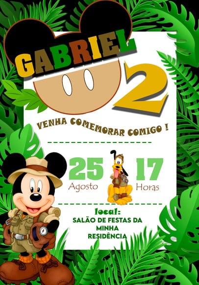 Convite Virtual - Mickey Safari 07