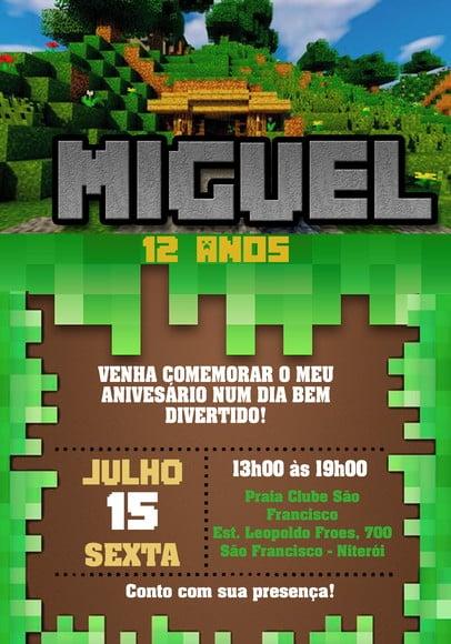 Convite Virtual - Minecraft 08