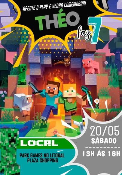 Convite Virtual - Minecraft 09