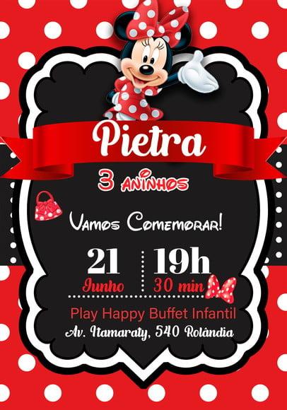 Convite Virtual - Minnie Vermelha 04