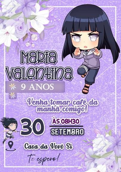 Convite Virtual - Naruto Hinata