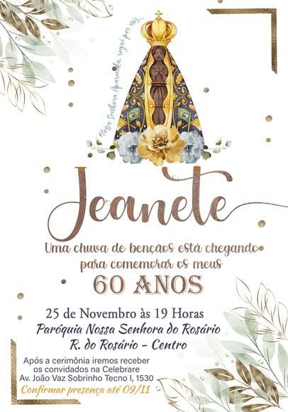 Convite Virtual - Nossa Senhora Aparecida