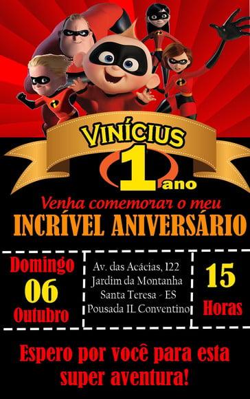 Convite Virtual - os Incriveis