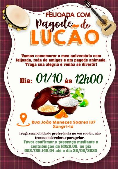 Convite Virtual - Pagode e Feijoada
