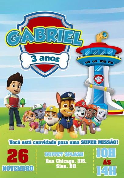Convite Virtual - Patrulha Canina 02