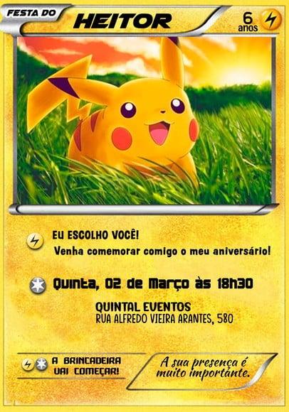 Convite Virtual - Pikachu 02