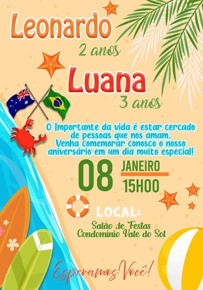 Convite Virtual - Praia