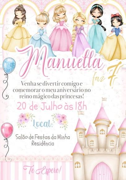 Convite Virtual - Princesas Disney 02