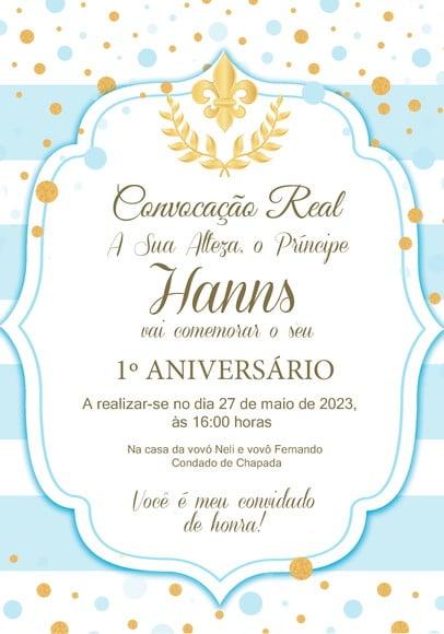 Convite Virtual - Realeza Menino 05