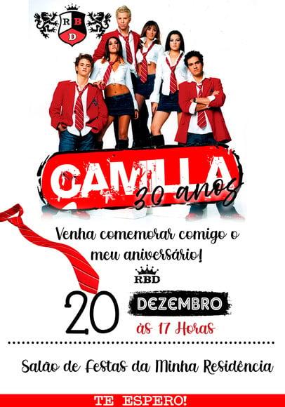 Convite Virtual - Rebelde - Rdb