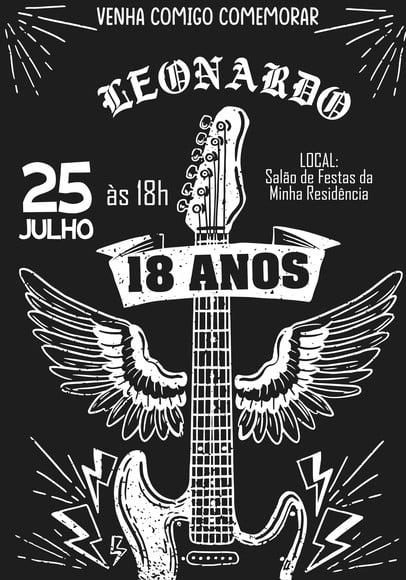 Convite Virtual - Rock´n Roll