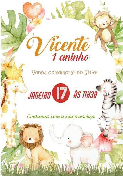 Convite Virtual - Safari Baby 03