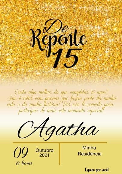 Convite Virtual - sem Tema (dourado)