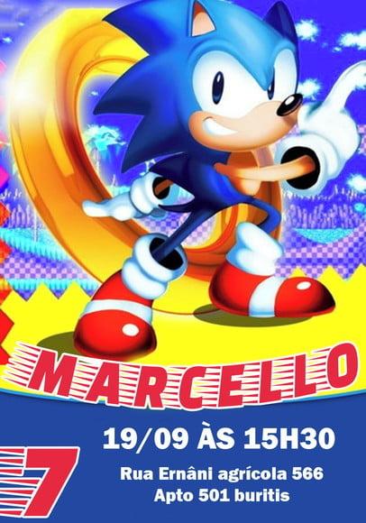 Convite Virtual - Sonic 01