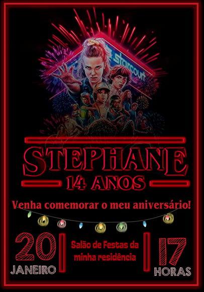 Convite Virtual - Stranger Things