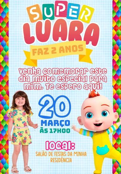 Convite Virtual - Super Jojo (com Foto)
