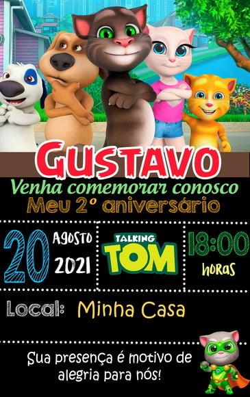 Convite Virtual - Talking Tom