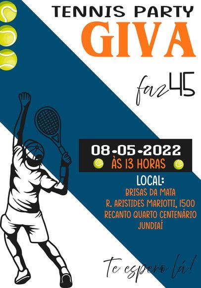 Convite Virtual - Tennis 02