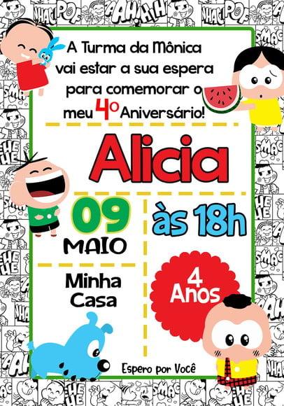 Convite Virtual - Turma da Mônica Toy