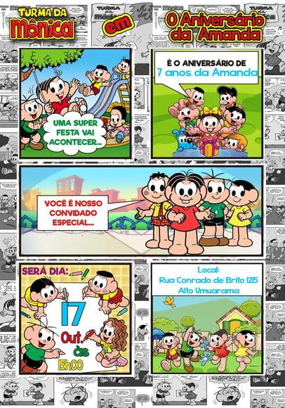 Convite Virtual - Turma da Mônica