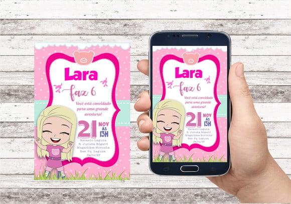 Convite Virtual Aventureira Rosa - Luccas Neto