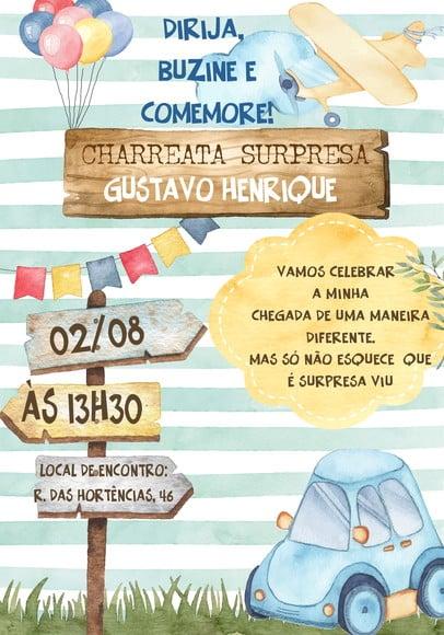 Convite Virtual Chá de Bebê - Brinquedos