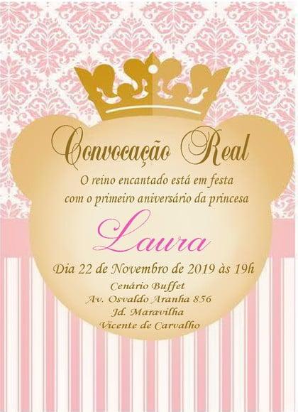Convite Virtual Minie Realeza