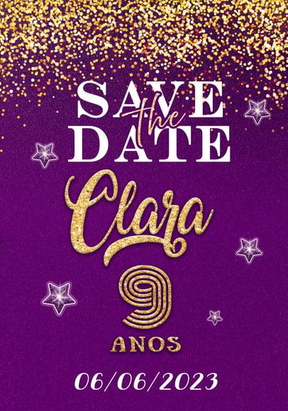 Convite Save The Date - Euphoria Gold