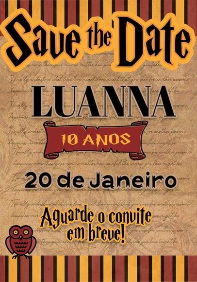Convite Save The Date - Harry Potter 03
