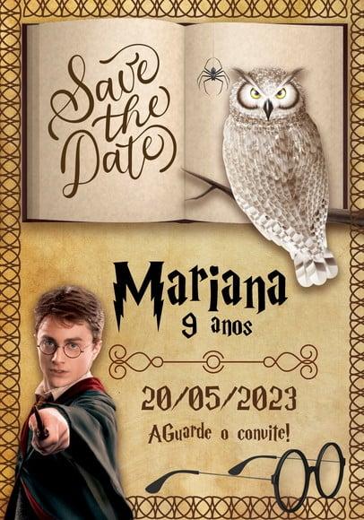 Convite Save The Date - Harry Potter 02