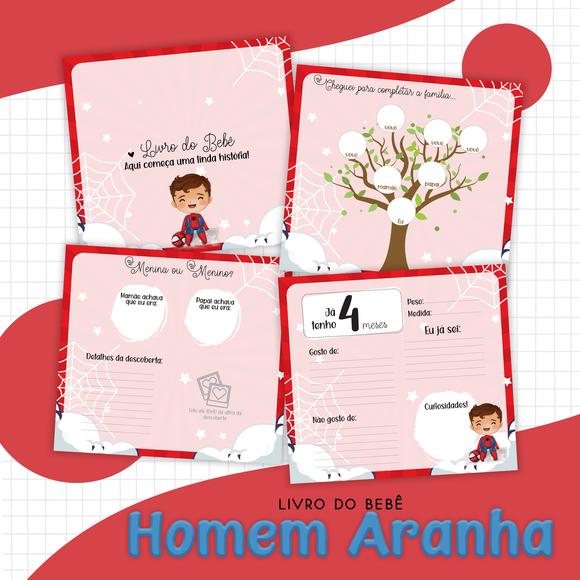 Livro Do Bebê - 20x22 - Homem Aranha Baby