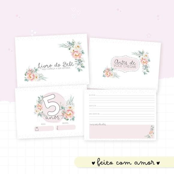 Livro do Bebê - Floral 04