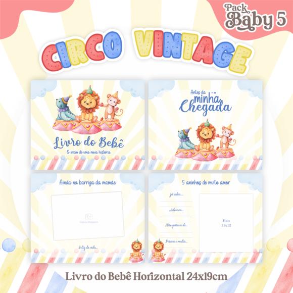 Livro do Bebê (19 x 24) - Circo Vintage