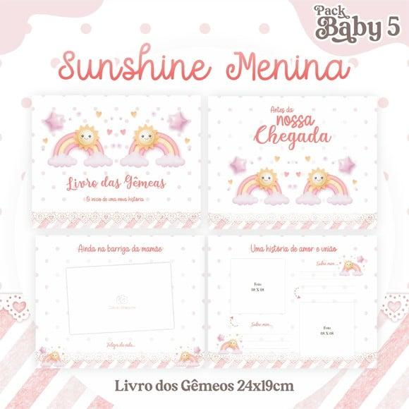 Livro do Bebê (19 x 24) - Sunshine (gêmeas Meninas)