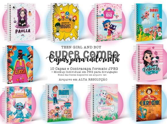 Arquivo Digital - Combo Capa Caderneta - Teen Girl And Boy
