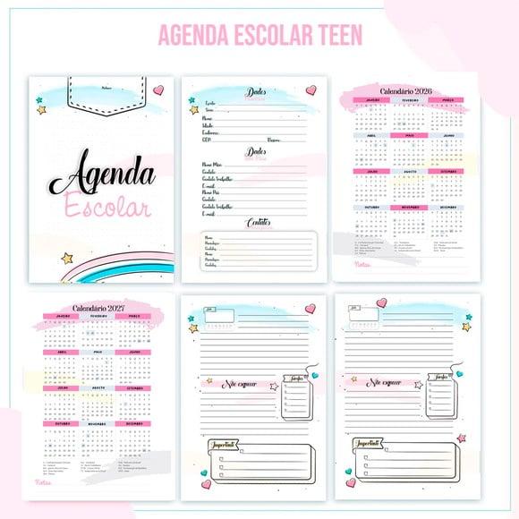 Arquivo Digital - Miolo Agenda Escolar Menina 2026/2027