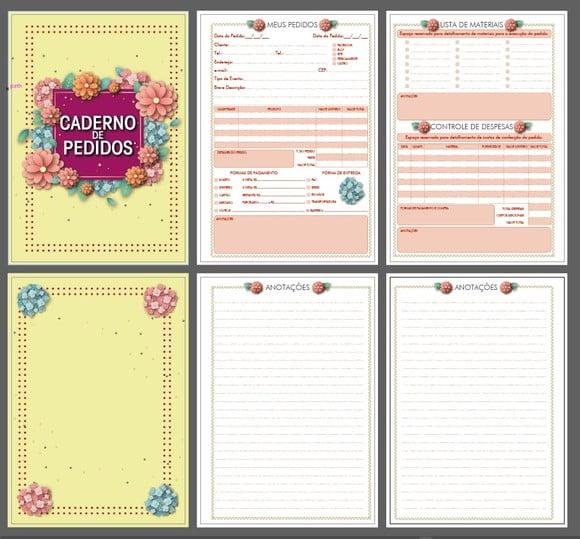 Arquivo Digital Caderno Meus Pedidos Yellow