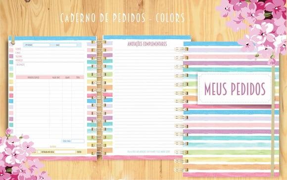Arquivo Digital Caderno Meus Pedidos Colors 02