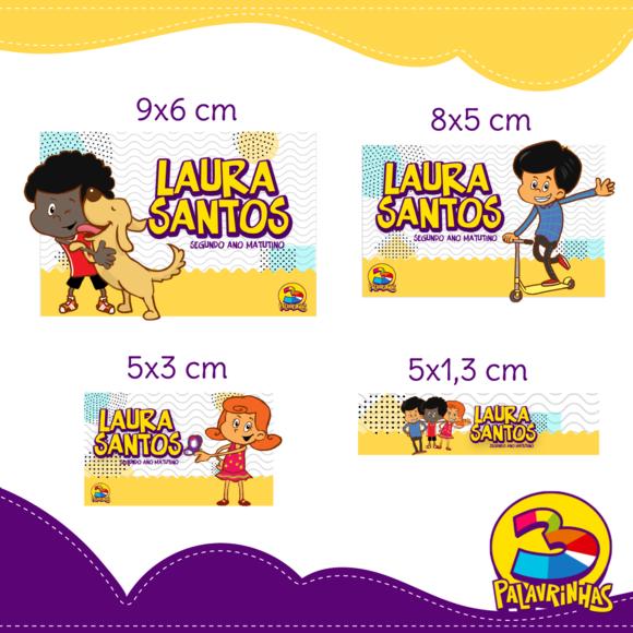 Arquivo digital Etiqueta Escolar - 3 Palavrinhas