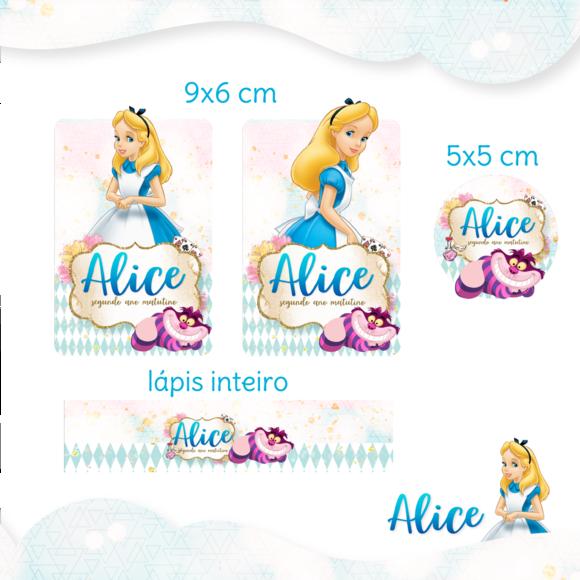 Arquivo digital Etiqueta Escolar - Alice