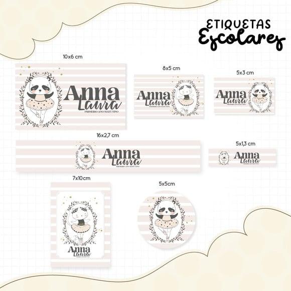 Arquivo Digital Etiqueta Escolar - Animais Ballet 02